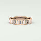 0.44 TCW Baguette Shaped Moissanite Wedding Band