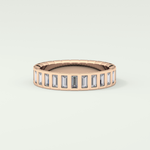 0.44 TCW Baguette Shaped Moissanite Wedding Band