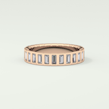 0.44 TCW Baguette Shaped Moissanite Wedding Band