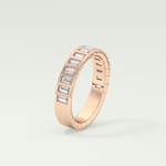 0.44 TCW Baguette Shaped Moissanite Wedding Band