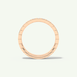 0.44 TCW Baguette Cut Lab-Grown Diamond Half Eternity Bezel Wedding Band
