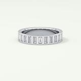 0.44 TCW Baguette Shaped Moissanite Wedding Band