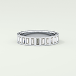 0.44 TCW Baguette Shaped Moissanite Wedding Band