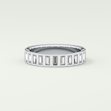 0.44 TCW Baguette Shaped Moissanite Wedding Band