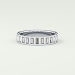 0.44 TCW Baguette Shaped Moissanite Wedding Band