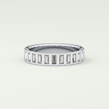 0.44 TCW Baguette Shaped Moissanite Wedding Band