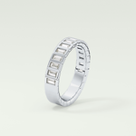 0.44 TCW Baguette Shaped Moissanite Wedding Band