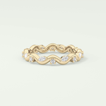 0.56 TCW Round & Marquise Shaped Lab Grown Diamond Wedding Band