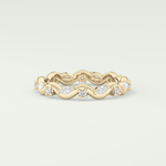 0.56 TCW Round & Marquise Shaped Lab Grown Diamond Wedding Band