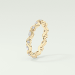 0.56 TCW Round & Marquise Shaped Lab Grown Diamond Wedding Band