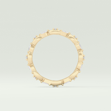 0.56 TCW Round & Marquise Shaped Lab Grown Diamond Wedding Band