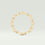 0.56 TCW Round & Marquise Shaped Moissanite Wedding Band