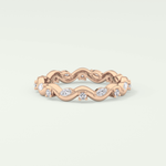 0.56 TCW Round & Marquise Shaped Lab Grown Diamond Wedding Band