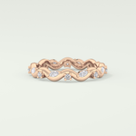 0.56 TCW Round & Marquise Shaped Lab Grown Diamond Wedding Band