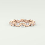 0.56 TCW Round & Marquise Shaped Lab Grown Diamond Wedding Band