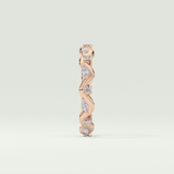 0.56 TCW Round & Marquise Shaped Lab Grown Diamond Wedding Band