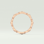 0.56 TCW Round & Marquise Shaped Lab Grown Diamond Wedding Band
