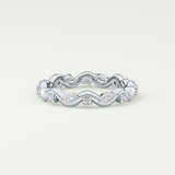 0.56 TCW Round & Marquise Shaped Lab Grown Diamond Wedding Band