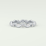 0.56 TCW Round & Marquise Shaped Lab Grown Diamond Wedding Band
