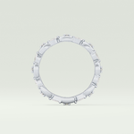 0.56 TCW Round & Marquise Shaped Lab Grown Diamond Wedding Band