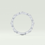 0.56 TCW Round & Marquise Shaped Moissanite Wedding Band