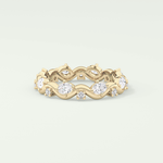0.56 TCW Round & Oval Shaped Lab Grown Diamond Wedding Band