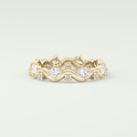 0.56 TCW Round & Oval Shaped Lab Grown Diamond Wedding Band