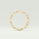 0.56 TCW Round & Oval Shaped Lab Grown Diamond Wedding Band