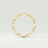 0.56 TCW Round & Oval Shaped Lab Grown Diamond Wedding Band