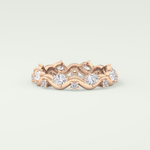 0.56 TCW Round & Oval Shaped Lab Grown Diamond Wedding Band