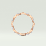 0.56 TCW Round & Oval Shaped Lab Grown Diamond Wedding Band