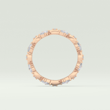 0.56 TCW Round & Oval Shaped Lab Grown Diamond Wedding Band