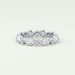 0.56 TCW Round & Oval Shaped Lab Grown Diamond Wedding Band