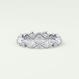 0.56 TCW Round & Oval Shaped Lab Grown Diamond Wedding Band