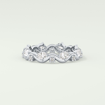 0.56 TCW Round & Oval Shaped Lab Grown Diamond Wedding Band