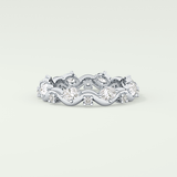 0.56 TCW Round & Oval Shaped Lab Grown Diamond Wedding Band