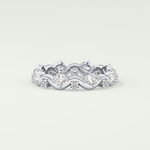 0.56 TCW Round & Oval Shaped Lab Grown Diamond Wedding Band