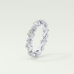 0.56 TCW Round & Oval Shaped Lab Grown Diamond Wedding Band