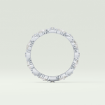 0.56 TCW Round & Oval Shaped Lab Grown Diamond Wedding Band