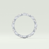 0.56 TCW Round & Oval Shaped Lab Grown Diamond Wedding Band