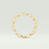 0.56 TCW Round & Pear Shaped Lab Grown Diamond Wedding Band
