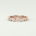 0.56 TCW Round & Pear Shaped Lab Grown Diamond Wedding Band