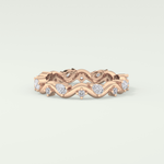 0.56 TCW Round & Pear Shaped Lab Grown Diamond Wedding Band