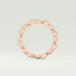 0.56 TCW Round & Pear Shaped Lab Grown Diamond Wedding Band