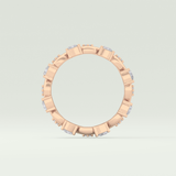 0.56 TCW Round & Pear Shaped Lab Grown Diamond Wedding Band