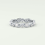 0.56 TCW Round & Pear Shaped Lab Grown Diamond Wedding Band