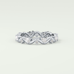 0.56 TCW Round & Pear Shaped Lab Grown Diamond Wedding Band