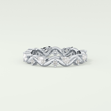 0.56 TCW Round & Pear Shaped Lab Grown Diamond Wedding Band