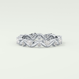 0.56 TCW Round & Pear Shaped Lab Grown Diamond Wedding Band