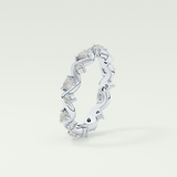 0.56 TCW Round & Pear Shaped Lab Grown Diamond Wedding Band